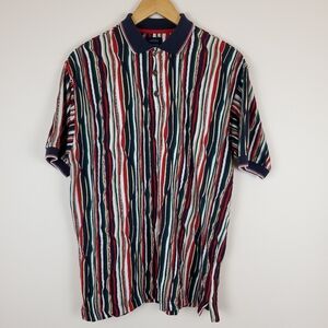 Vintage Coogi Style Short Sleeve Polo Shirt By Cotton Traders Sport